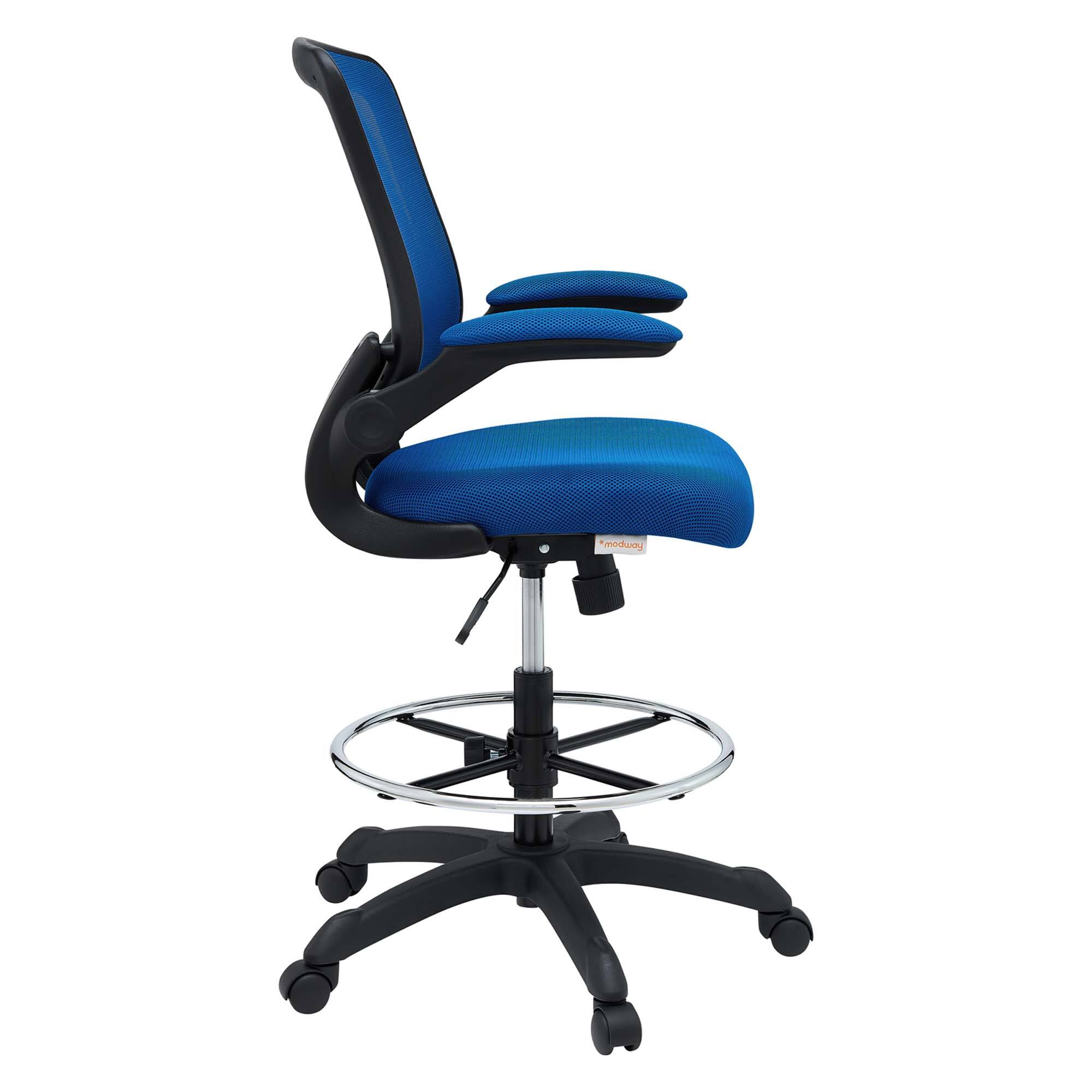 Alt View 1. Modway - Veer Drafting Chair by Modway - Blue.