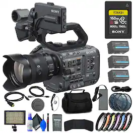 Sony - FX6 Digital Cinema Camera Kit with 24-105mm Lens + 160GB Memory Card + More