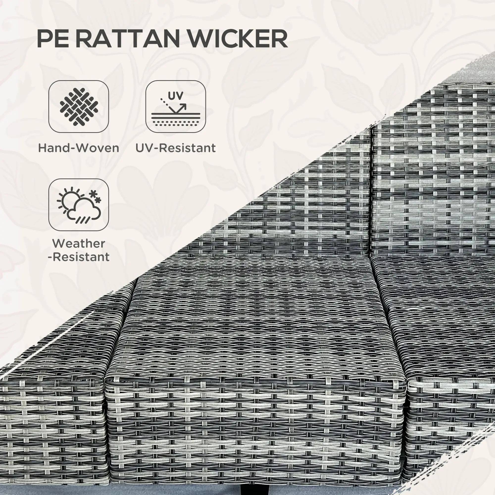 PE RATTAN WICKER Hand-Woven UV-Resistant Weather-Resistant