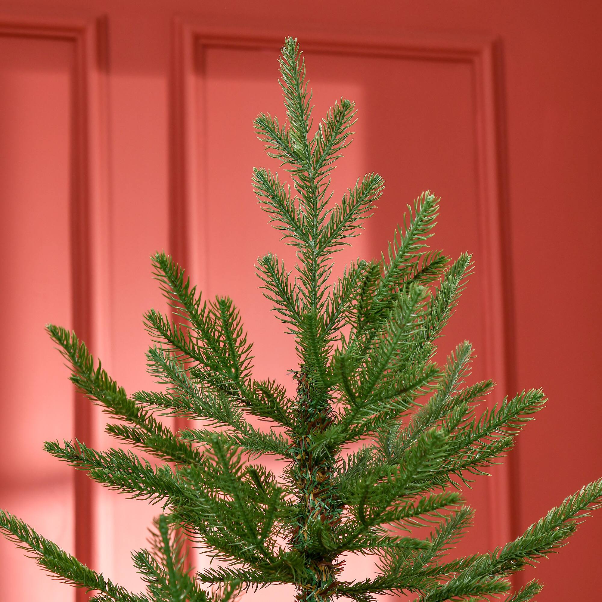 Alt View 7. Homcom - Artificial Christmas Tree, Nordic Pine Hinged, 795 Realistic Branches, Wide Steel Base, Auto Open - green.