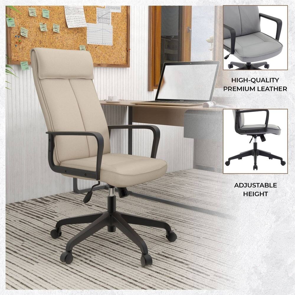 HIGH-QUALITY PREMIUM LEATHER  
ADJUSTABLE HEIGHT