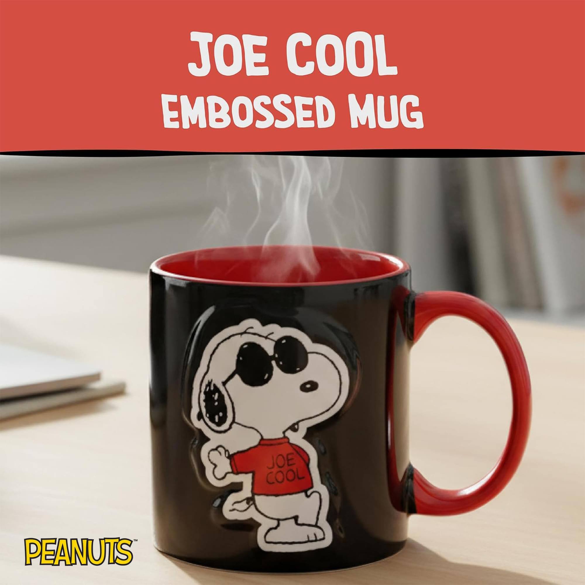 JOE COOL EMBOSSED MUG  
PEANUTS