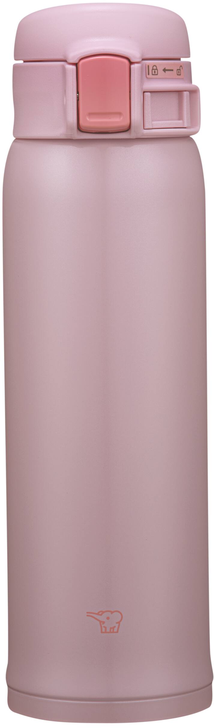 Angle. Zojirushi - Stainless Mug 16oz. - Pearl Pink.