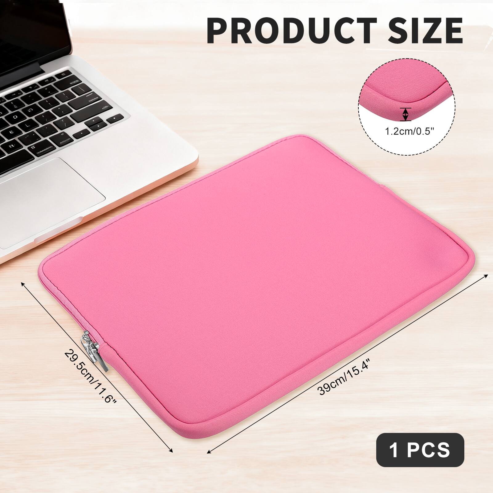 PRODUCT SIZE

- 1.2cm/0.5"
- 29.5cm/11.6"
- 39cm/15.4"

1 PCS