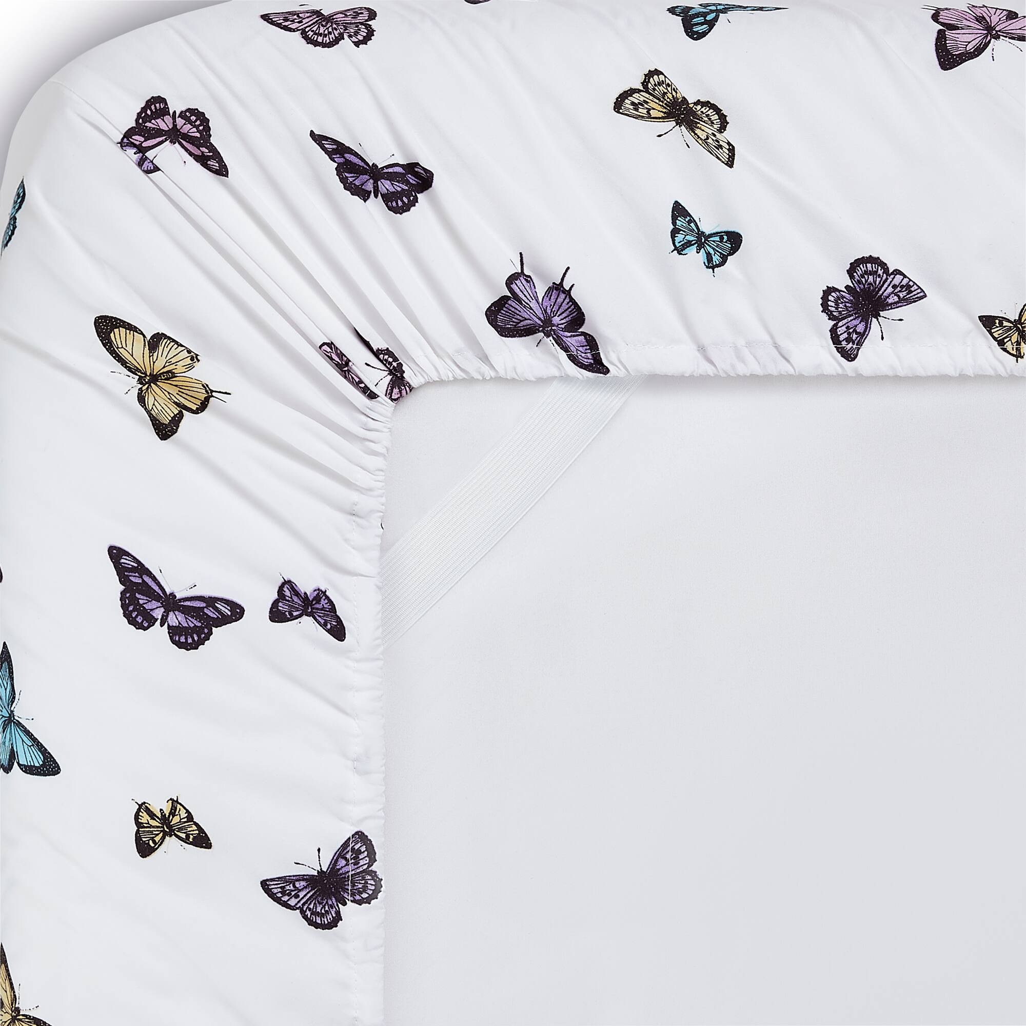 Back. Sweet Home Collection - Kids' Printed Classic & Bright Ultra Soft Microfiber Sheet Sets - Full - Butterflies.