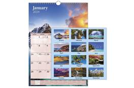 AT-A-GLANCE - Scenic Monthly Wall Calendar Landscape Photography 12 x 17 White Multicolor Sheets 12 Month Jan to Dec 2026