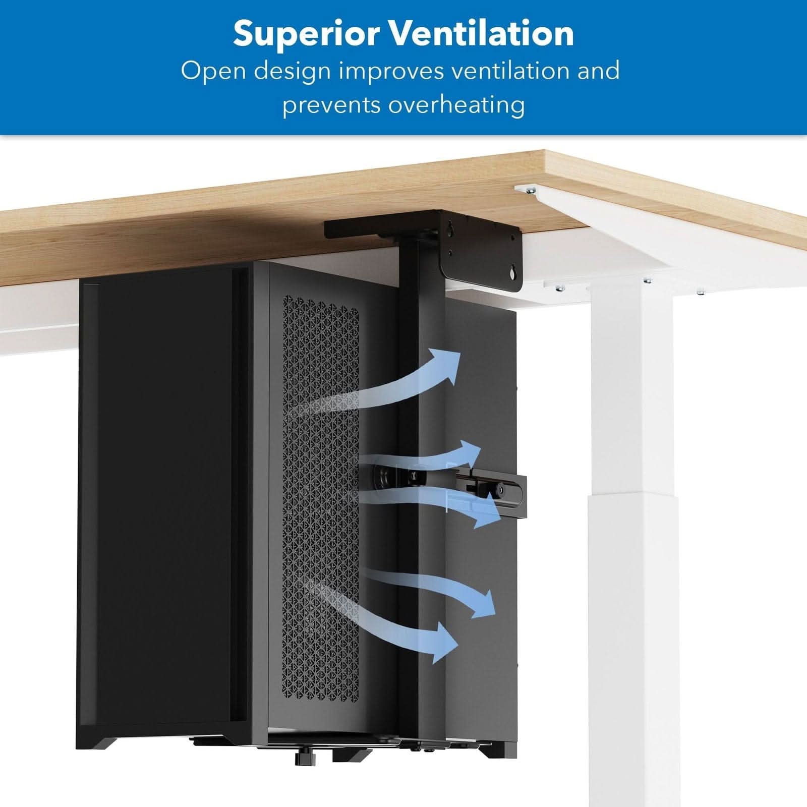Mount It! Heavy Duty Rotating CPU Mount for Under Desk or Wall