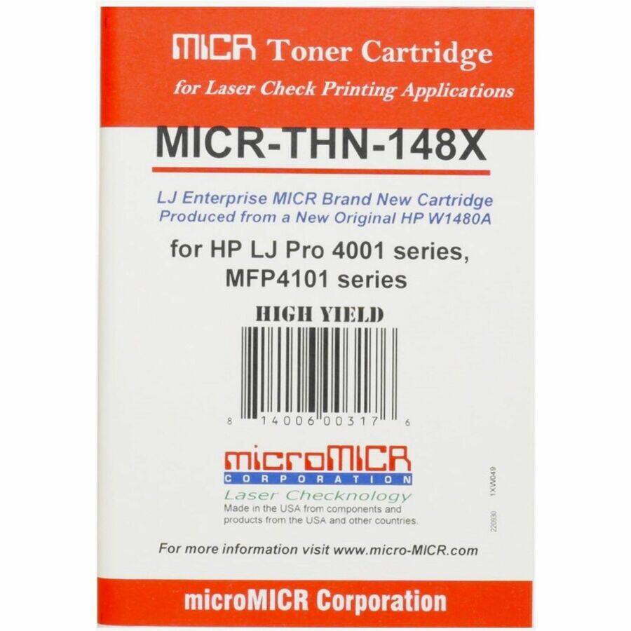 Micr Top MicroMICR MICR High Yield Laser Toner Cartridge 148X, 148A (W1480A ...