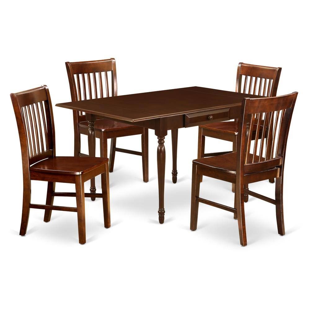Left. East West Furniture - Dining Room Set Mahogany - Brown.