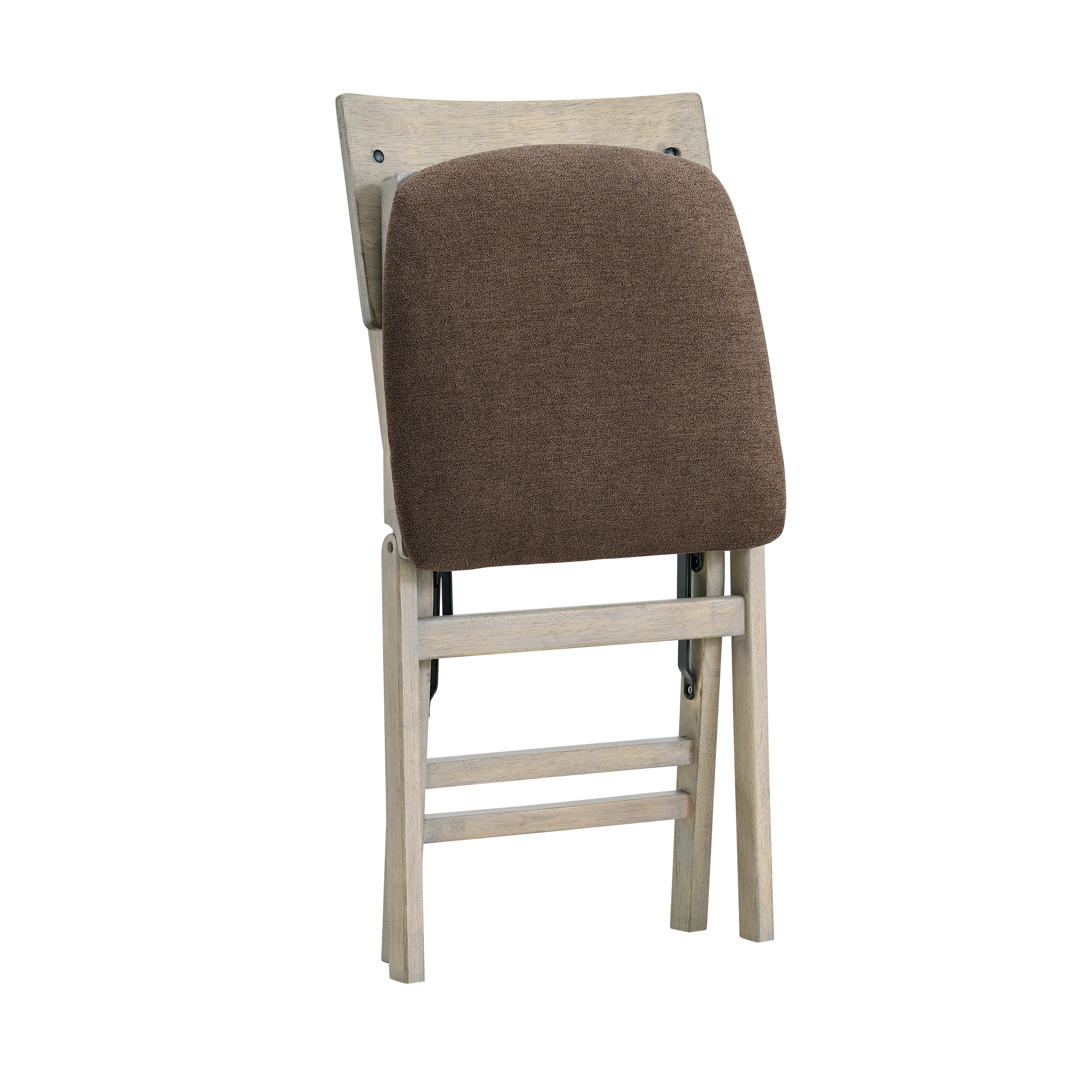 Left. Stakmore - Stakmore Classic Comfort Curve Back Folding Chair, Driftwood Frame with Bravado Aztec Fabric - Gray.