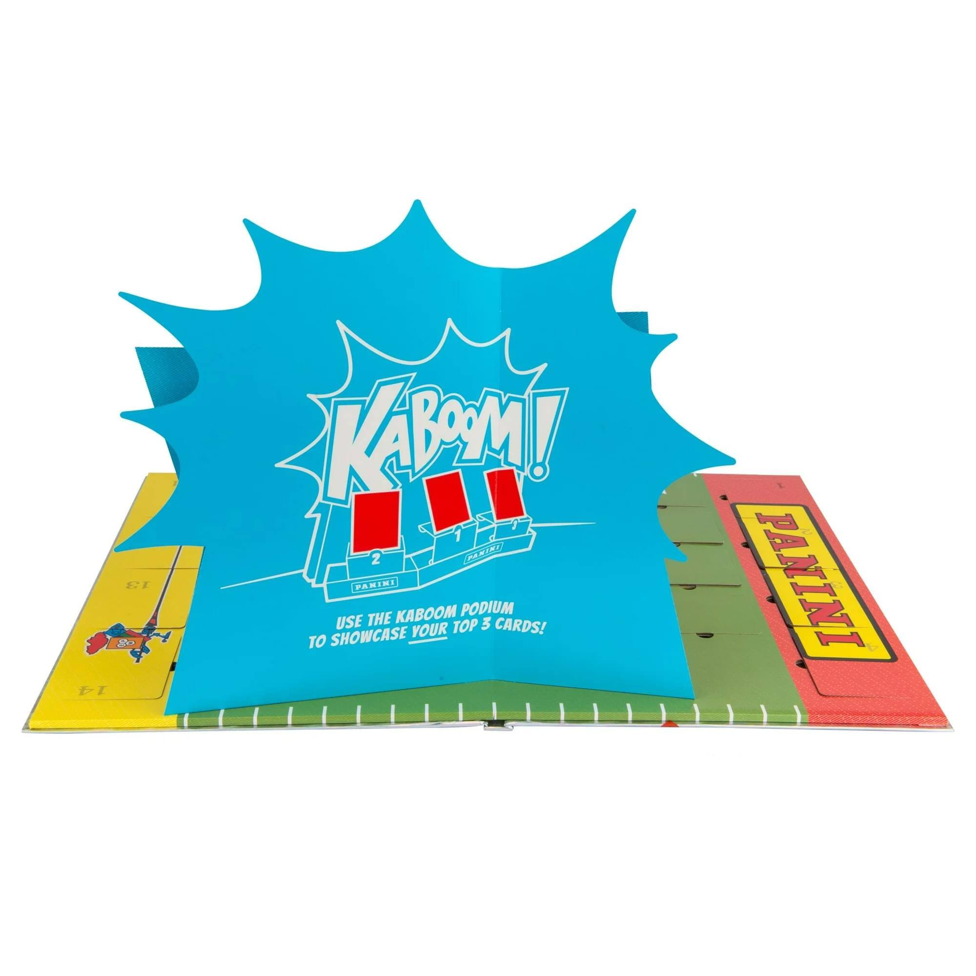 Kaboom!  
Use the Kaboom Podium to showcase your top 3 cards!  
Panini