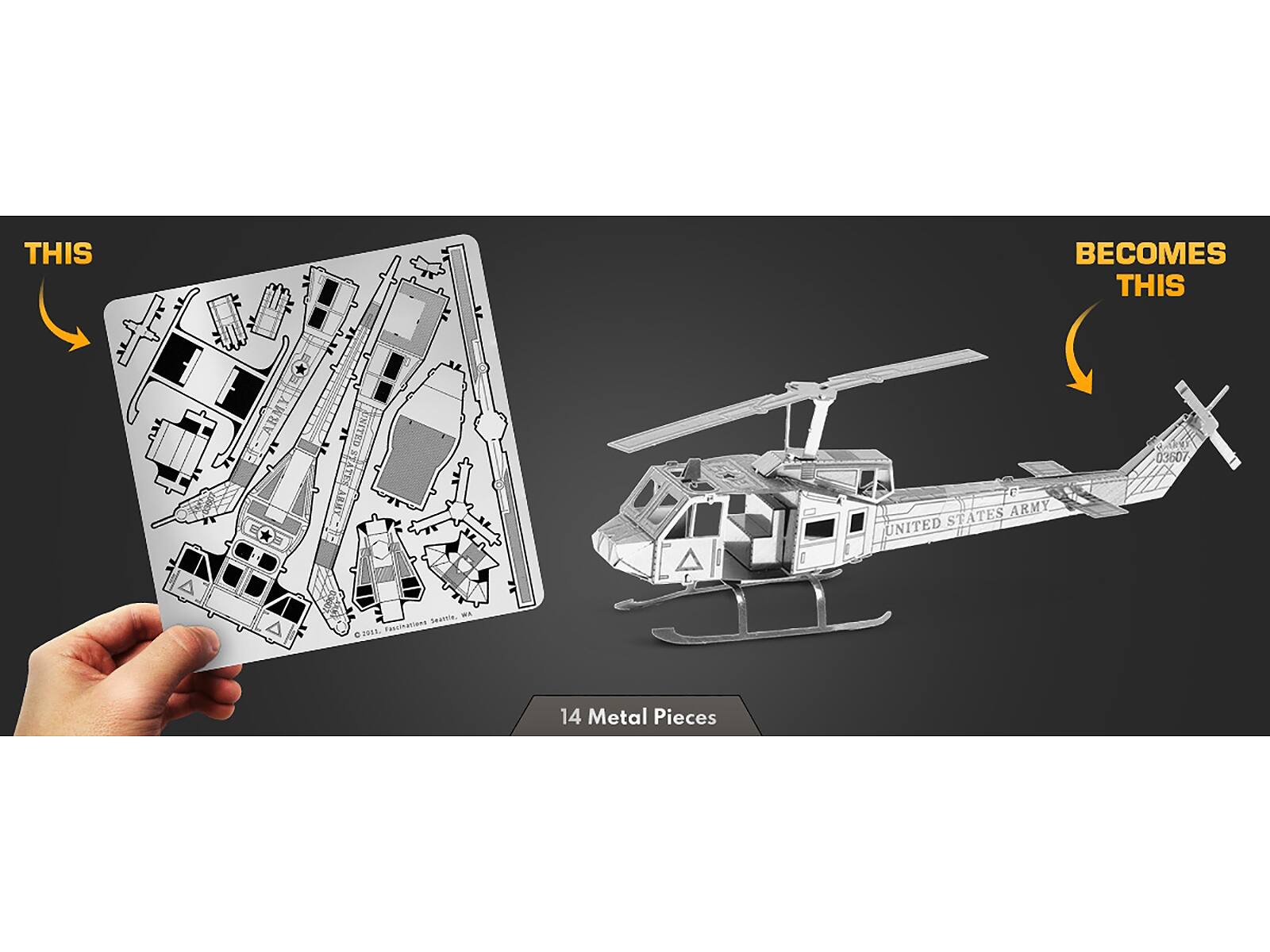 THIS BECOMES THIS A STATES ARMY UNITED 03607 - Seartie. 281. Fascination C 14 Metal Pieces