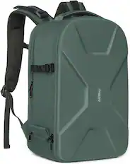 Front. mosiso - Camera Backpack 15-16 inch Waterproof Hardshell Camera Bag with Tripod Holder&Laptop Compartment - Emerald Green.