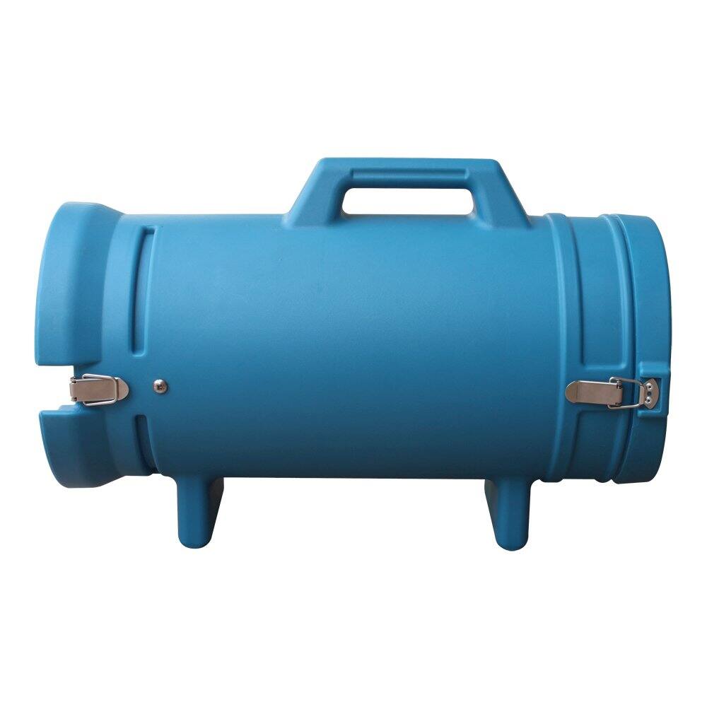 Angle. XPOWER - Extra Flexible 8" Diameter 25 Ft Ventilation PVC Duct Hose with Carrier - Blue.