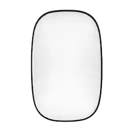Elegant Decor - Metal Frame Oval Mirror 24x36 Inch - Black