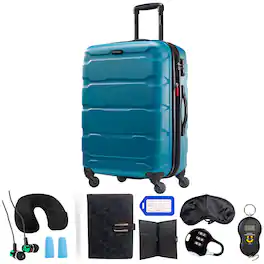 Samsonite - Omni Hardside Luggage 28 Spinner Luggage Accessory Bundle - Caribbean blue