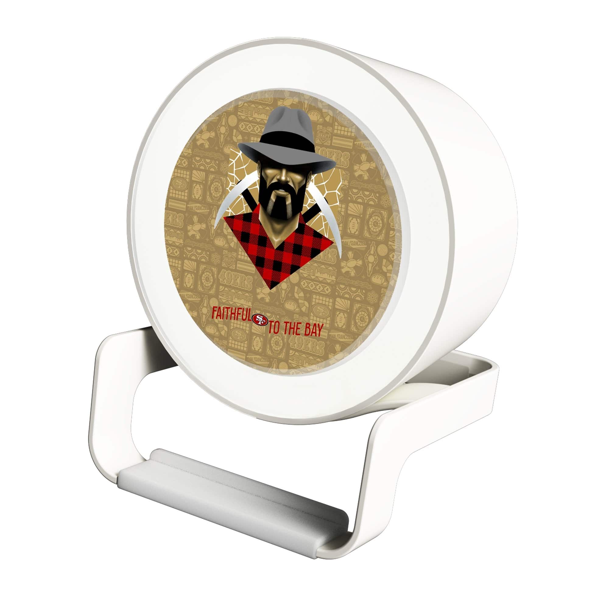 Photos - Portable Speaker SAN Keyscaper -  Francisco 49ers Night Light Charger with Bluetooth Speaker - White 201557989 