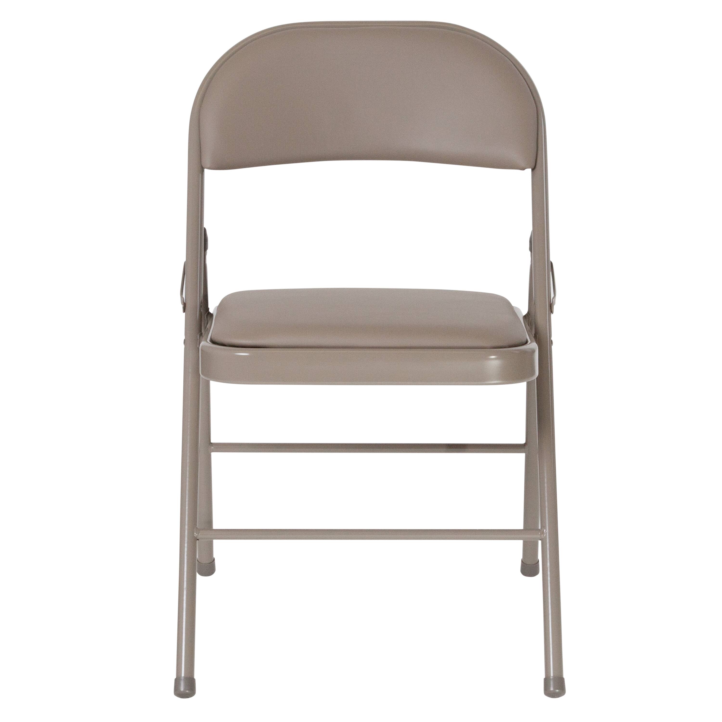 Alt View 8. Emma + Oliver - 2 Pack Home & Office Portable Vinyl Folding Metal Event Chair - Gray.