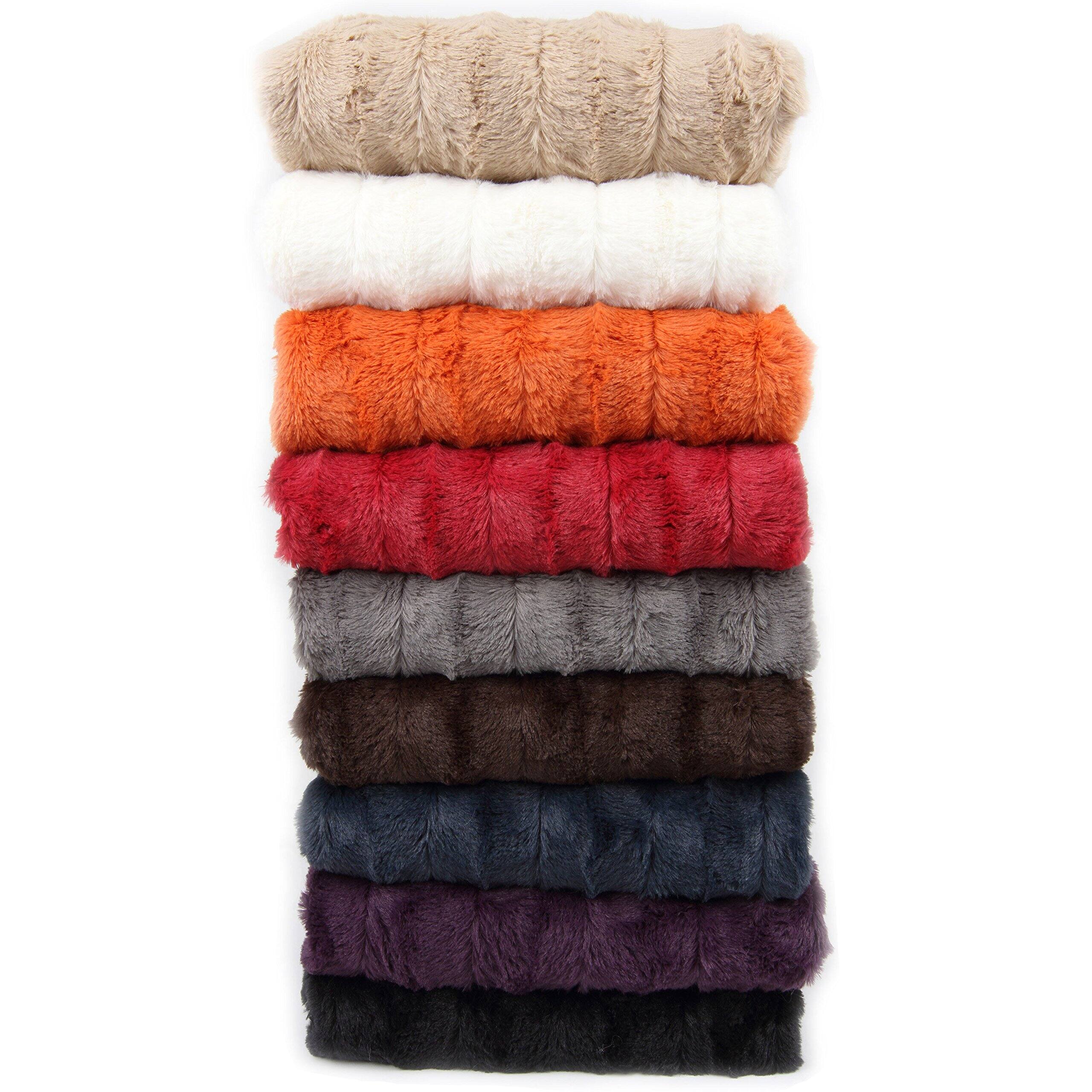 Alt View 5. Cheer Collection - Cheer Collection Faux Fur Printed Blanket - Multiple Colors & Sizes - Purple.