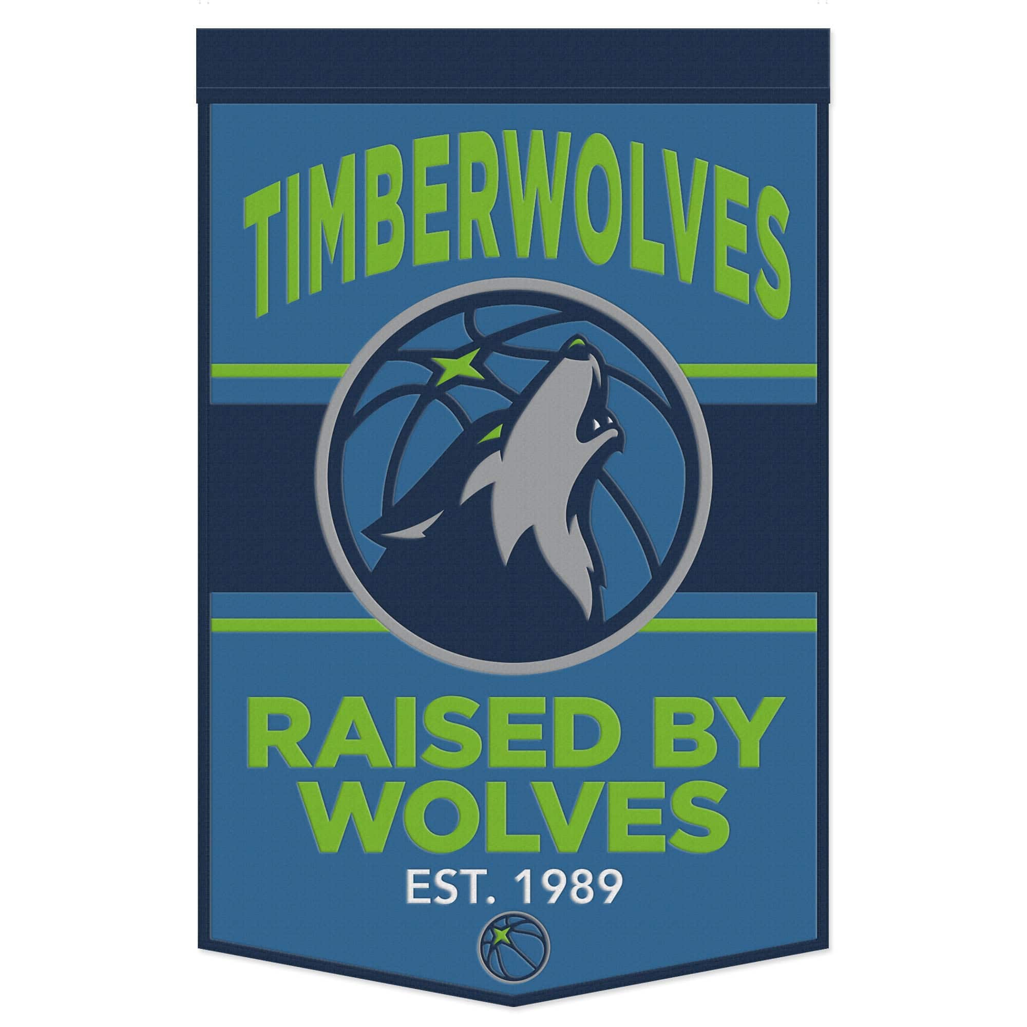WinCraft - Minnesota Timberwolves 24" x 38" Wool Slogan Banner - Multicolor