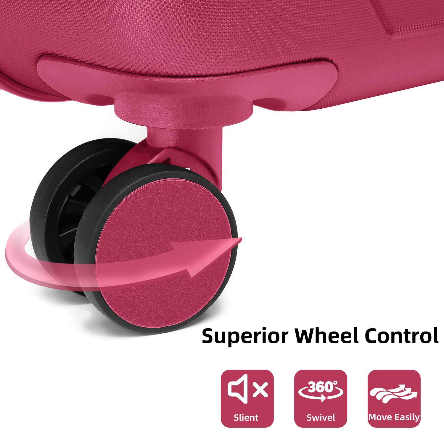 Superior Wheel Control  
Silent  
360° Swivel  
Move Easily