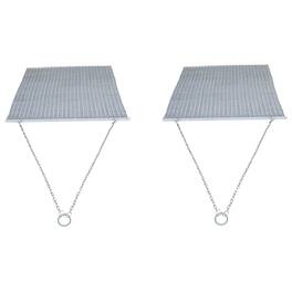 Yard Tuff - 5 x 4.5' Steel Durable Chain Field Lawn Level ATV Drag Mat (2 Pack) - Silver