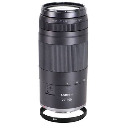 Canon RF 75 300mm f/4 5.6 Lens (Canon RF) with 58mm UV Filter Canon RF 75 300mm f/4 5.6 Lens (Canon RF) with 58mm UV Filter