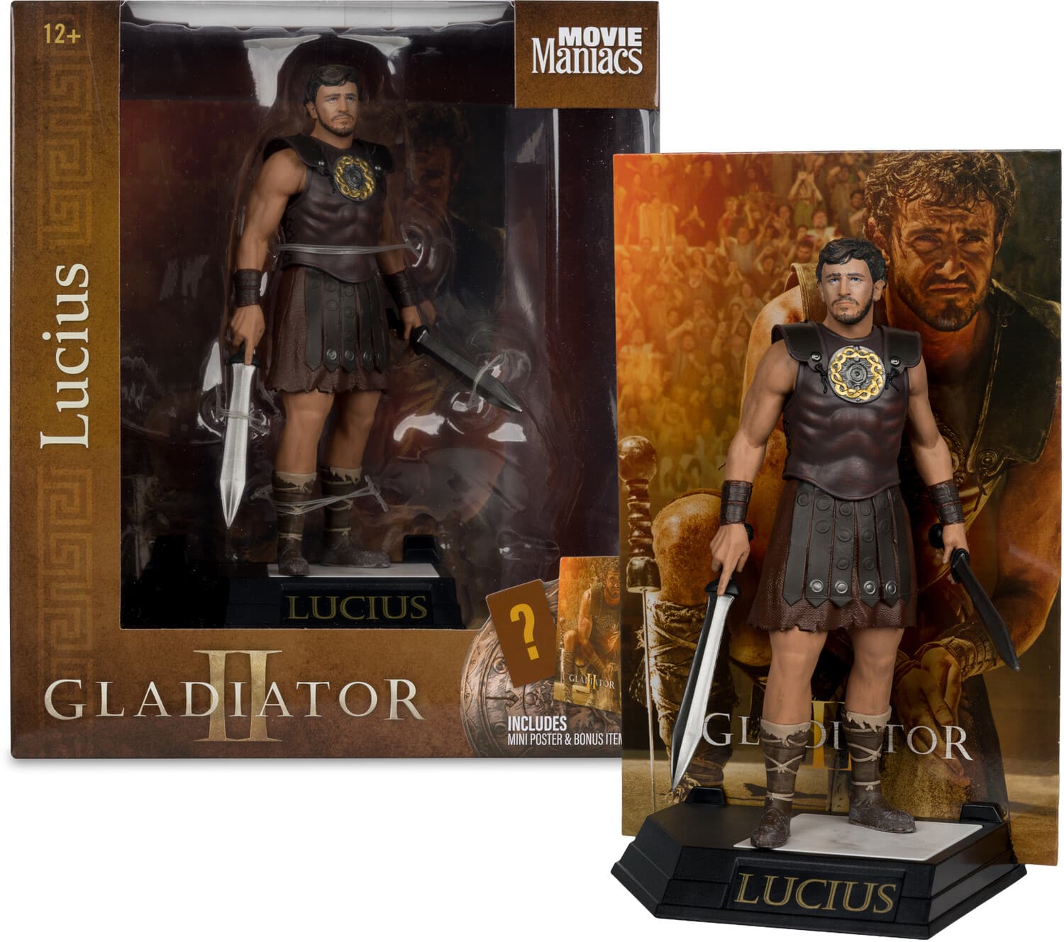 McFarlane Toys - McFarlane - Gladiator II - Movie Maniacs - Lucius 6" Posed Figure - COLLECTIBLES - Multicolor