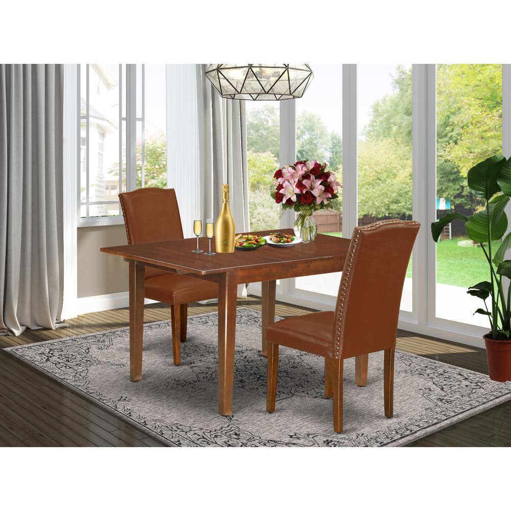 Left. East West Furniture - Dining Room Set Mahogany - Brown.