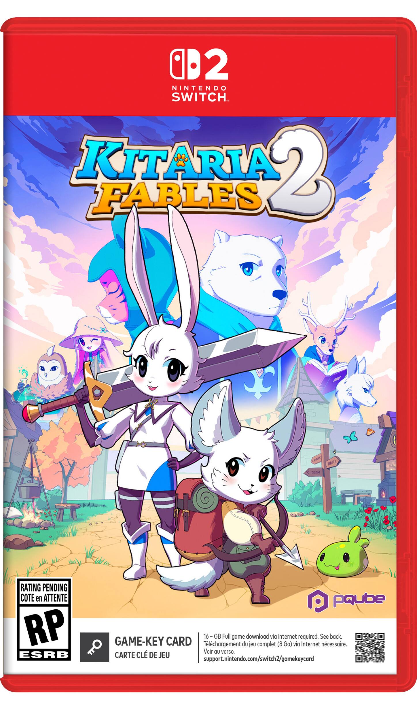 02 NINTENDO SWITCH KITARIA 2 FABLES

107
20)

RATING PENDING COTE en ATTENTE RP ESRB

P pqube 16-GB Full game download via internet required. See back. GAME-KEY CARD Tlchargement du jeu complet (8 Go) via Internet ncessaire. Voir au verso. CARTE CLE DE JEU support.nintendo.com/switch2/gamekeycard