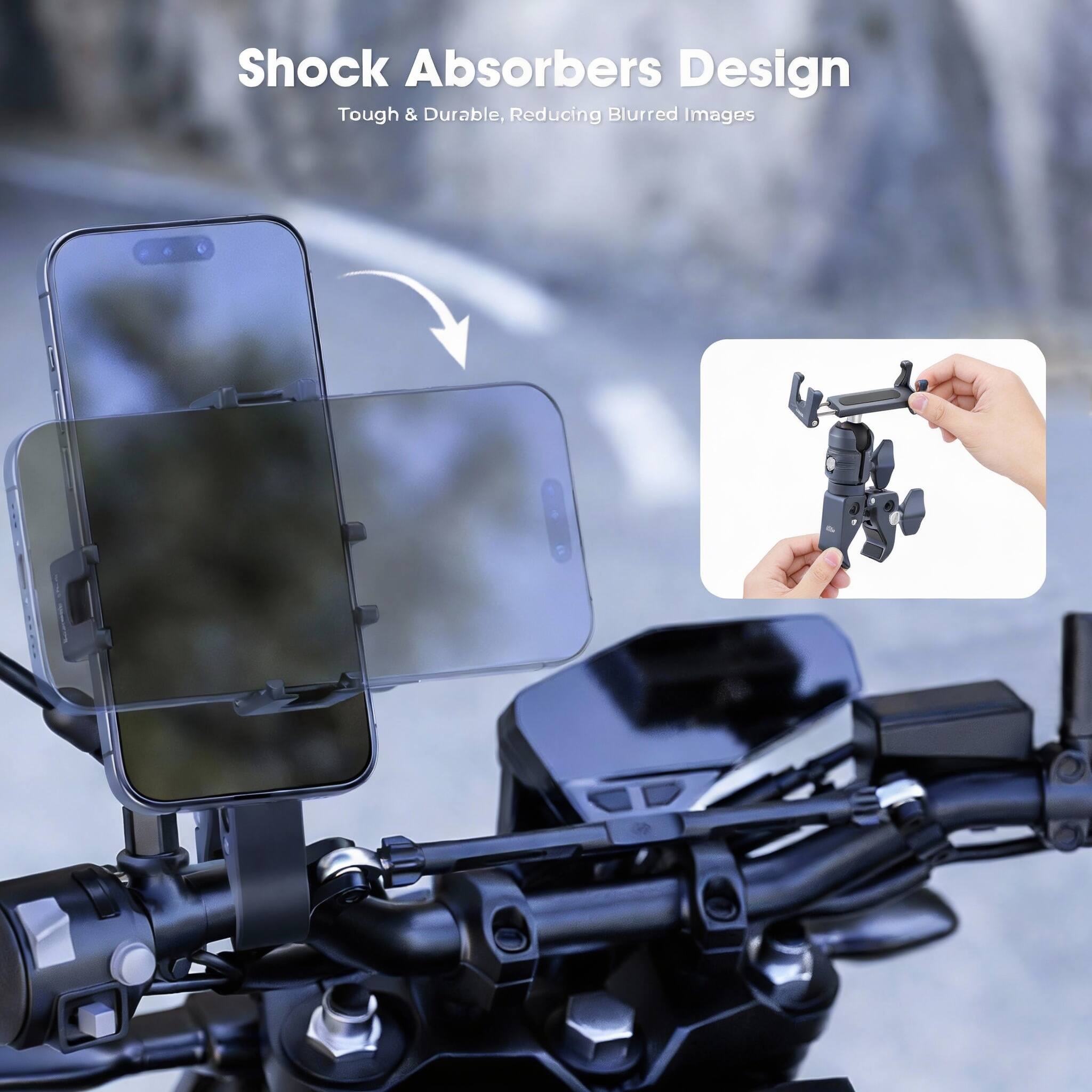 Shock Absorbers Design  
Tough & Durable, Reducing Blurred Images