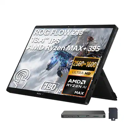 ROG FLOW Z13
13.4" IPS
AMD Ryzen MAX+ 395
2560x1600 ULTRA HD
AMD Ryzen AI
180 Hz