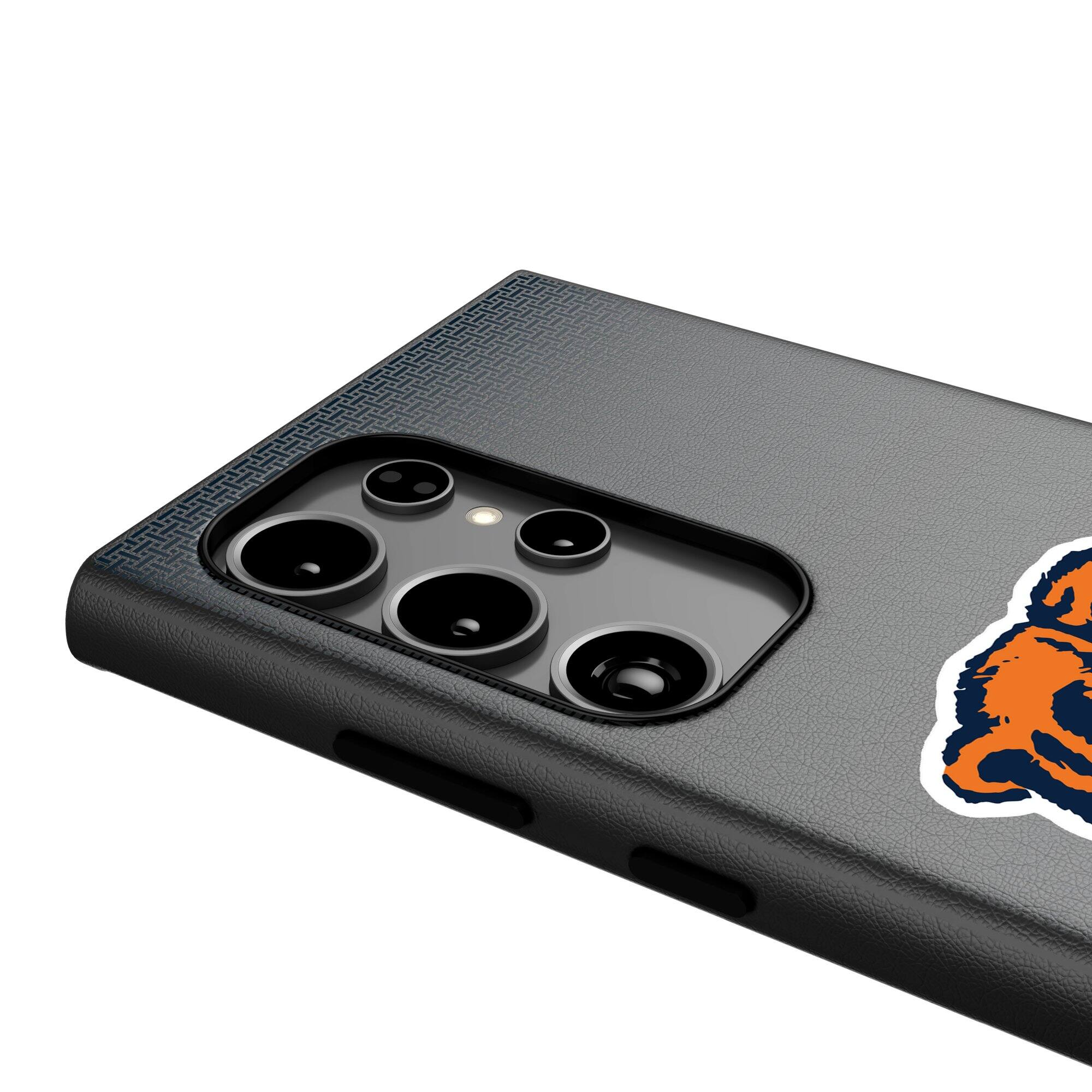Alt View 3. Keyscaper - Chicago Bears Historic Collection 1946 Galaxy Magnetic Bump Case - S24 Ultra - Black.