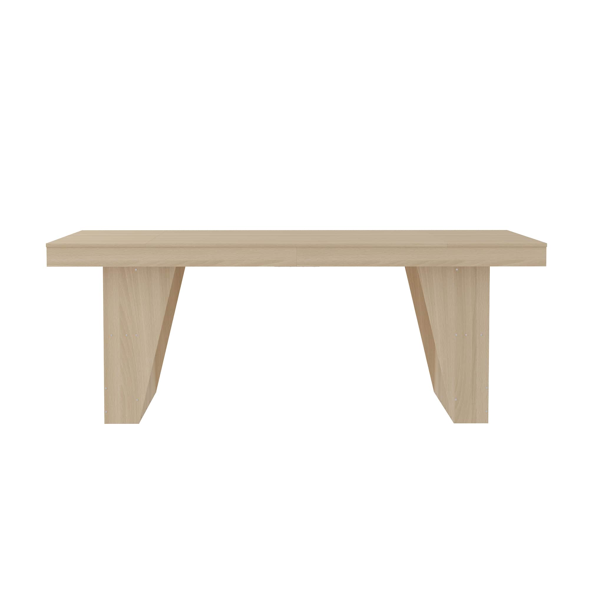 Famapy - Executive Office Desk: Minimalist Design, Built - in Storage - Wooden