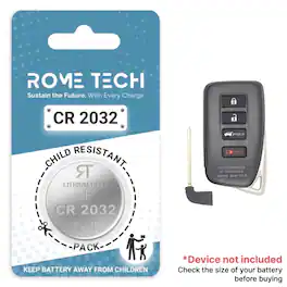 RomeTech - Replacement Battery for Key Fob - Lexus LX 570 2021