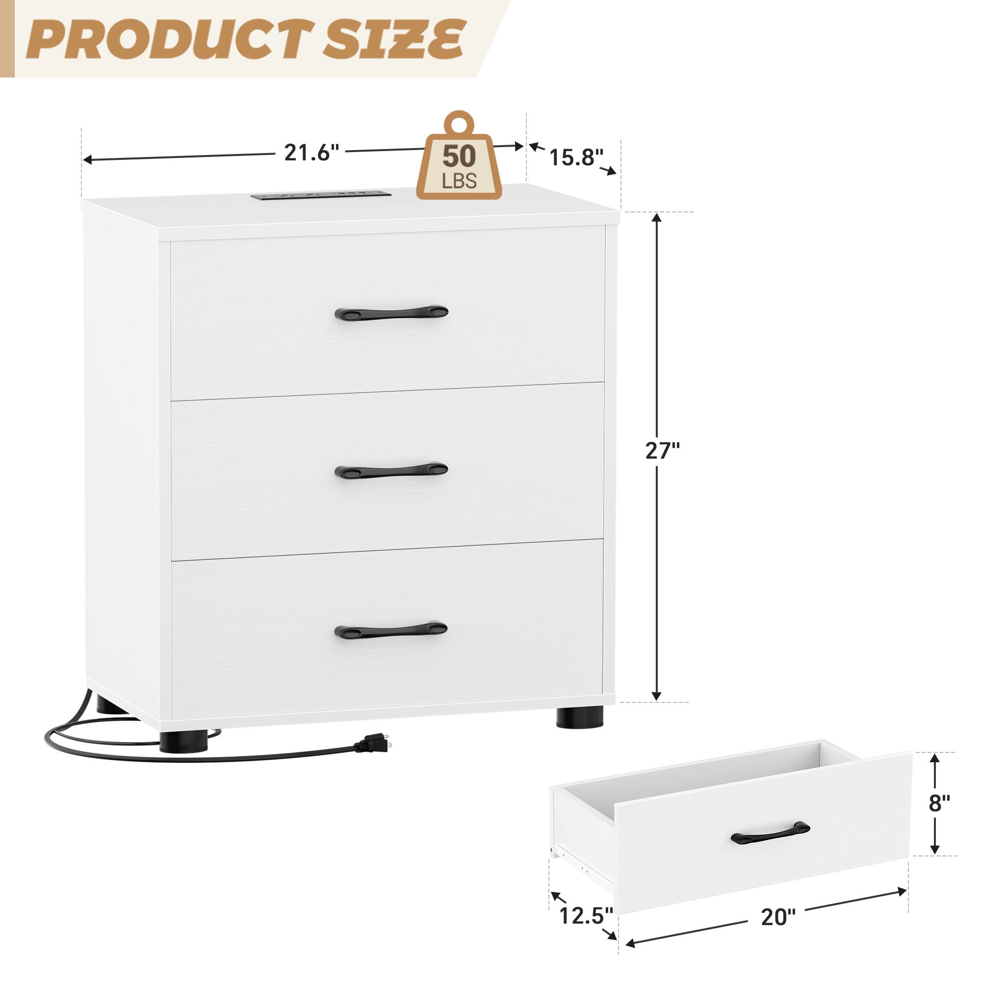 PRODUCT SIZE

21.6" 50 LBS 15.8" 27" 8" 12.5" 20"