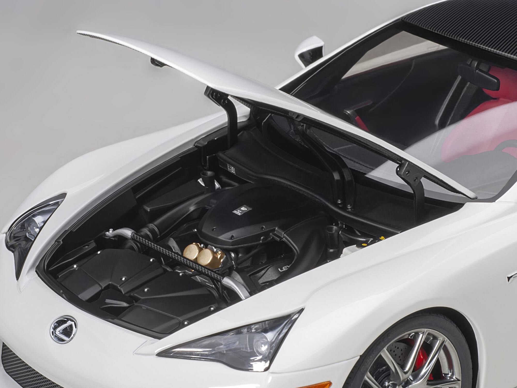 Alt View 2. Autoart - Lexus LFA Whitest White with Carbon Top 1/18 Model Car by Autoart.