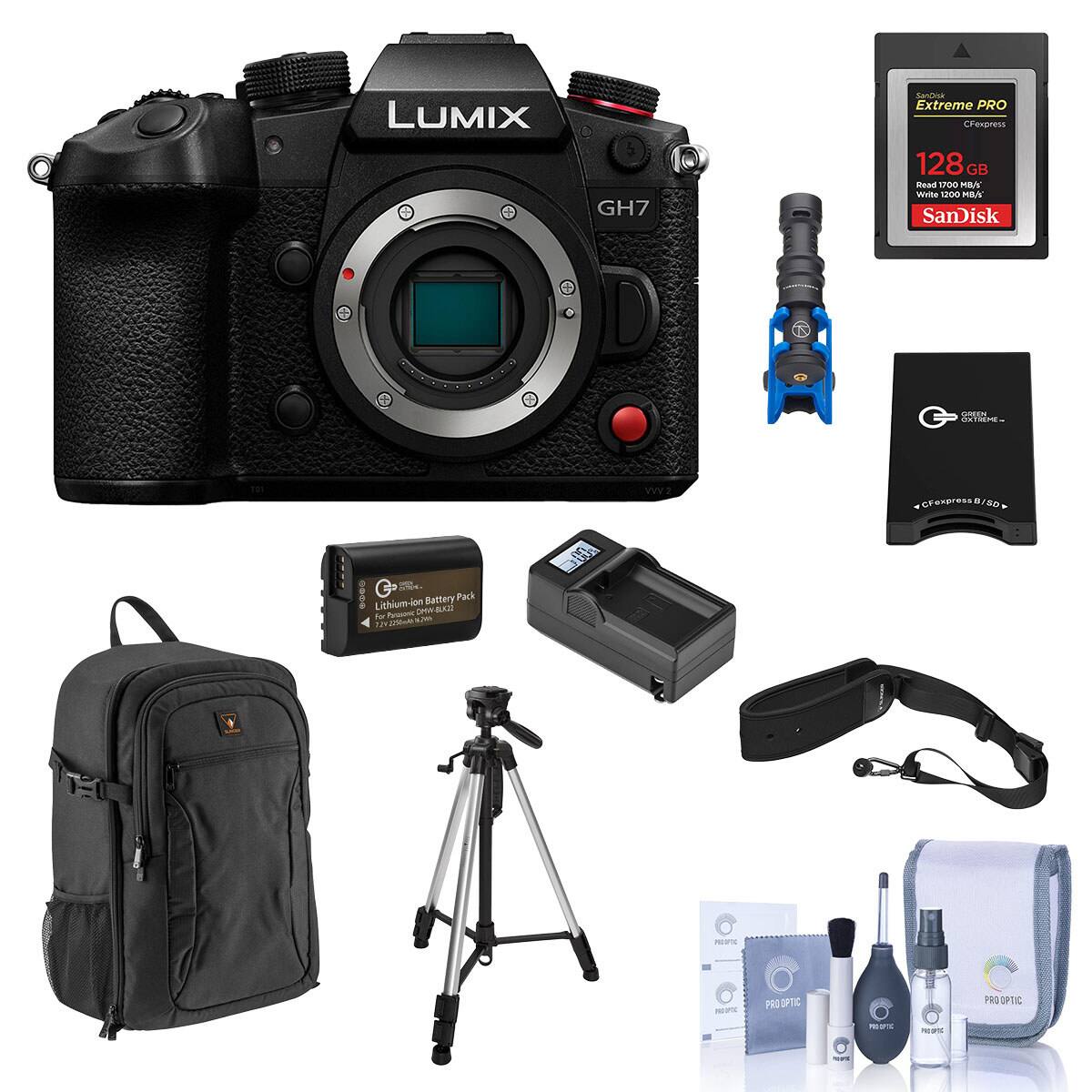 LUMIX GH7 Seod Extreme PRO CFereness 128G GB Beas 1700 HB/ wutA 1200  SanDisk EN MTar iVs #CFaspressD/SDy 5  Lithium-io inn Battery l Pack Ao DHw&KI Den foy  1  .  PROOPTIC PRO OPTIC as N