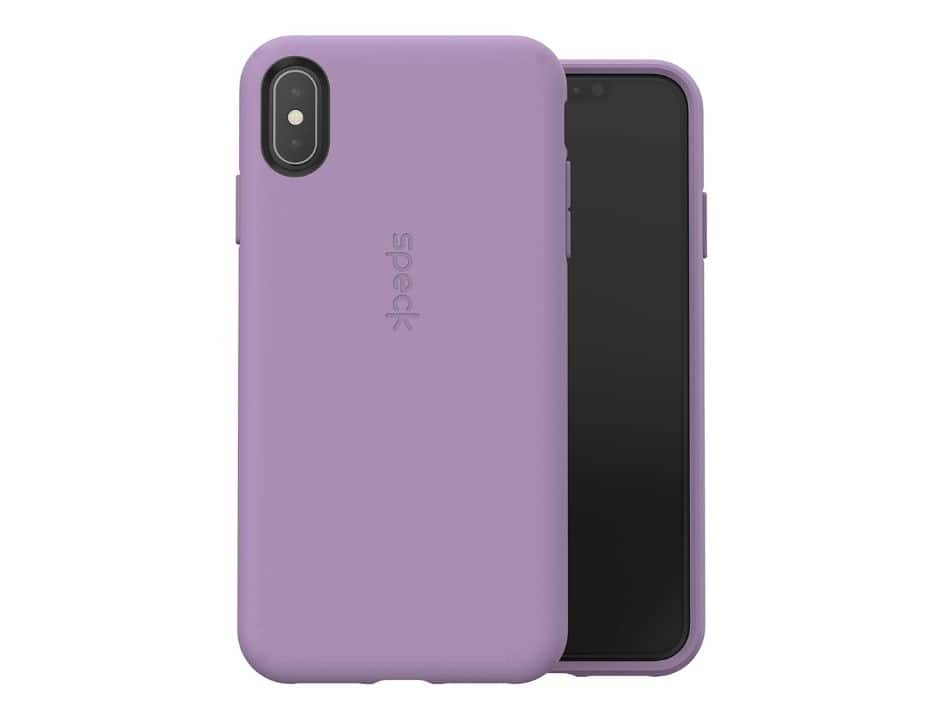 Front. Speck - Speck Presidio Pro Protective Case for iPhone Xs Max | Color: Lilac - Purple/Black.