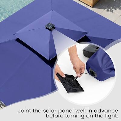 Join the solar panel well in advance before turning on the light.