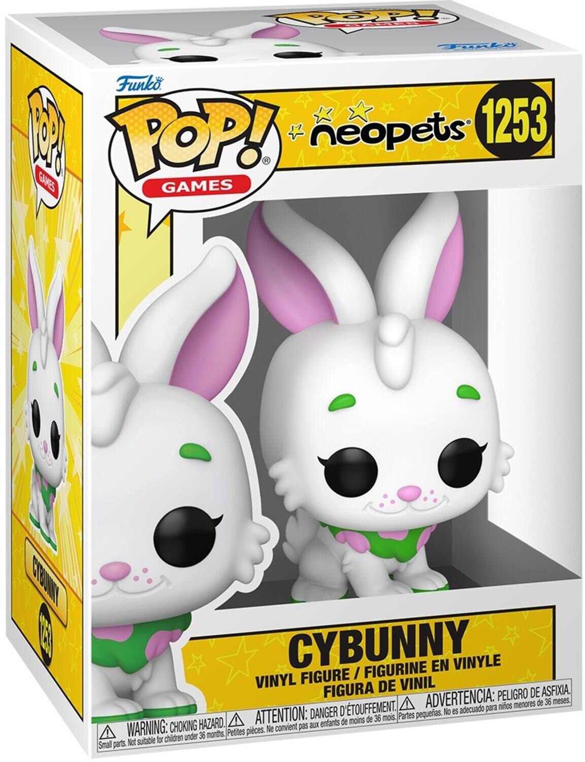 Funko POP! GAMES 1253 neopets

CYBUNNY / FIGURINE EN VINYLE VINYL FIGURE VINIL FIGURA DE VINIL

WARNING: CHOKING HAZARD. Small parts. Not suitable for children under 36 months.