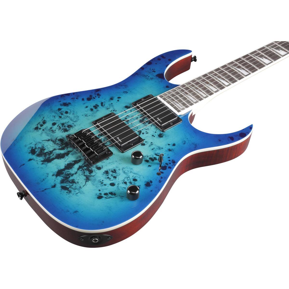 Alt View 5. Ibanez - Ibanez GRGR221PA Gio RG Electric Guitar, Aqua Burst.