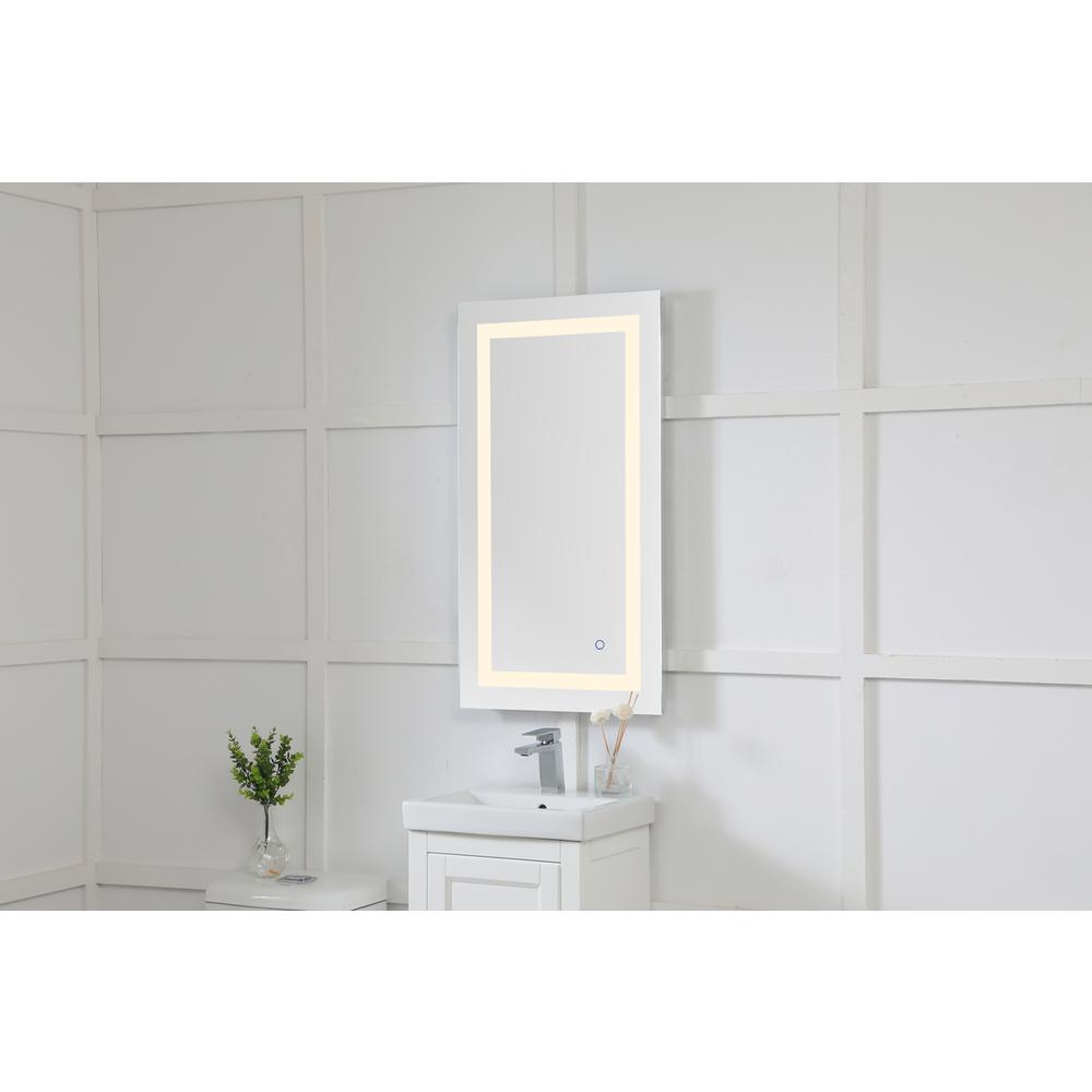 Alt View 10. Elegant Decor - Helios 20in x 36in Hardwired LED mirror - Silver.