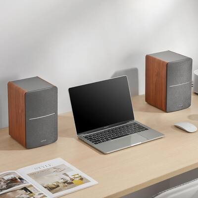 Enceintes Bibliothèque Edifier R1280Ts – 42W Actives, Sub Out, Télécommande, Son Stéréo Bois