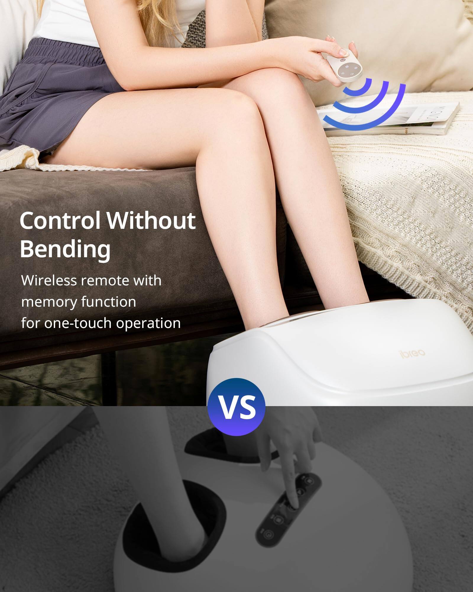 Control Without Bending

Wireless remote with memory function for one-touch operation

VS