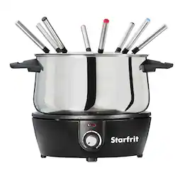 Starfrit - 3.2-Quart Electric Fondue Set - Gray