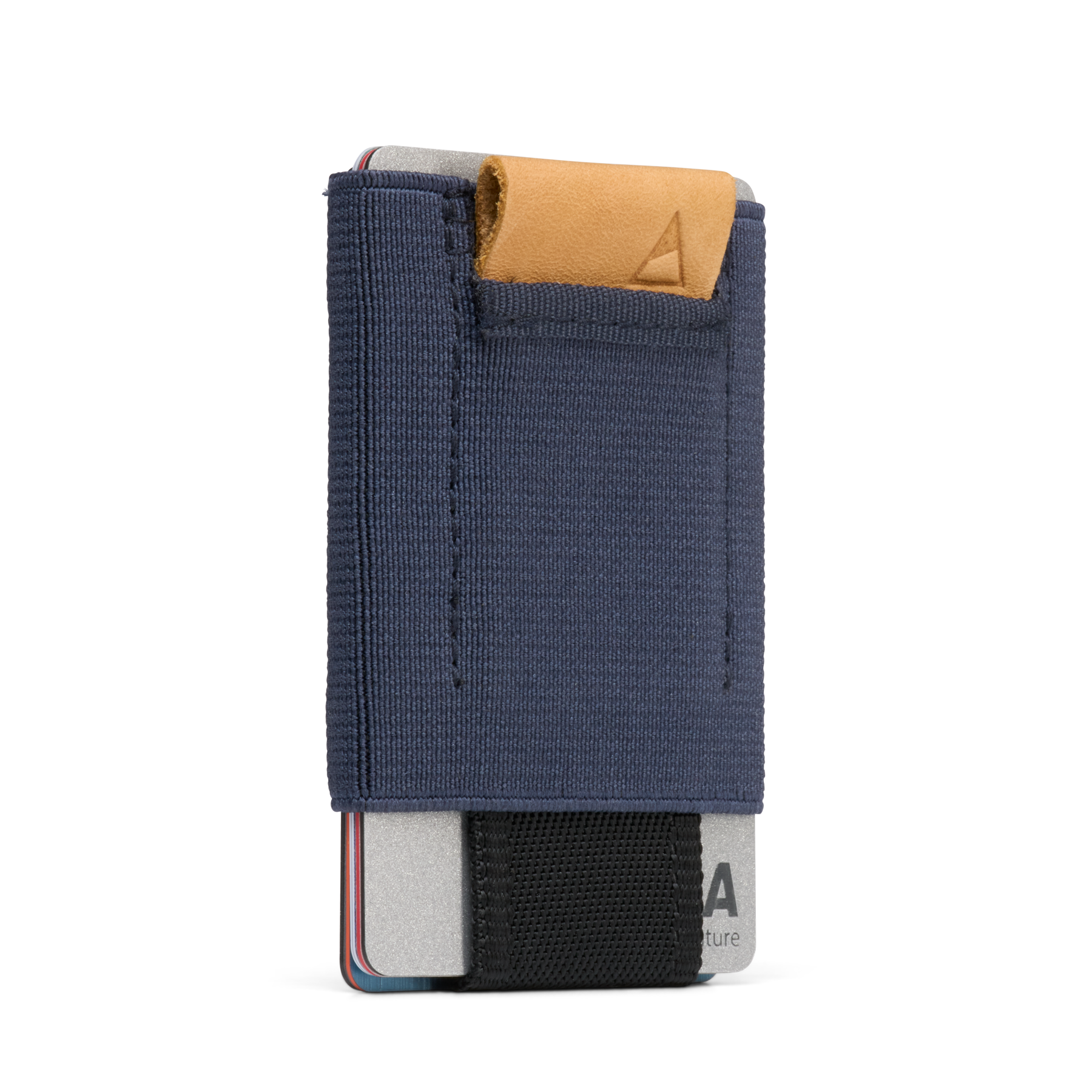 Angle. Nomatic - Wallet for Men and Women: Slim Durable Minimalistic Wallet, Easy Access Pull Tab, Cash Pocket, and Holds 4-14 Cards - Navy.