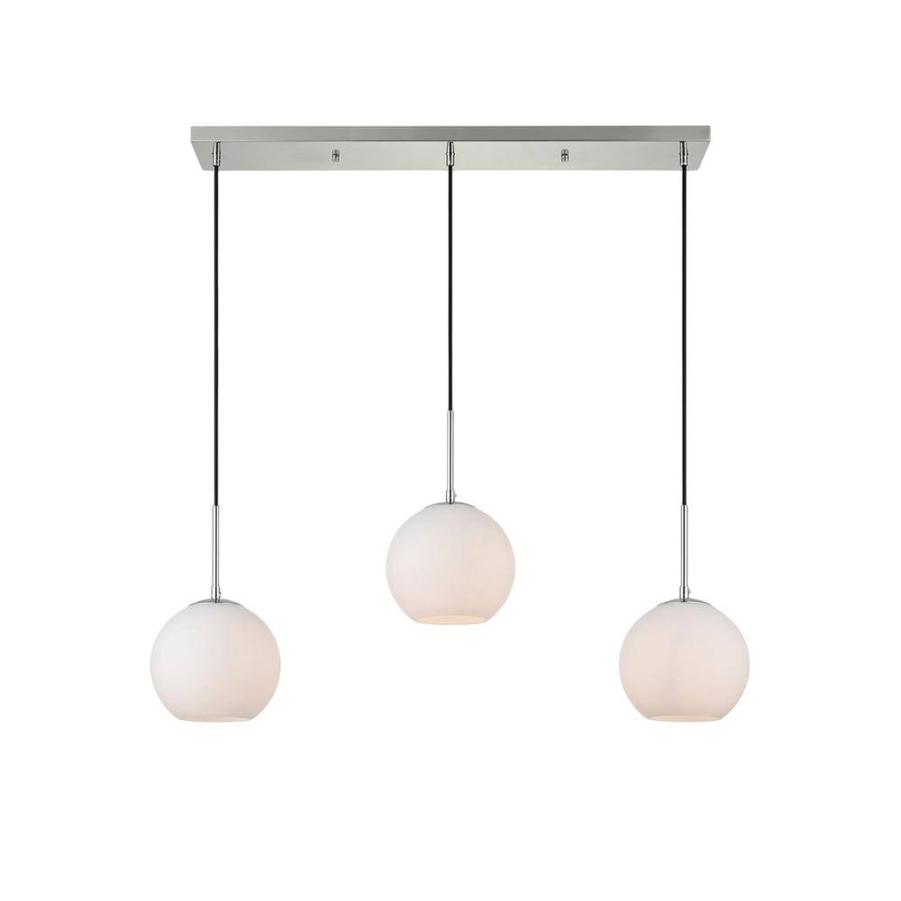 Living District - Baxter 3 Lights Chrome Pendant With Frosted White Glass - Chrome And Frosted White price history on PriceWatchPro