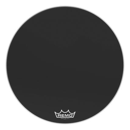 Front. Remo - Bass, Powermax 2, Ebony, 32 Diameter, Mp.
