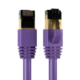 Cables Direct Online - Cat8 Ethernet Cable 1FT, 40Gbps High-Speed RJ45 Shielded Copper Cord for Router, PC & Gaming - Purple